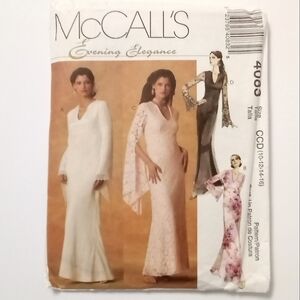 McCall 4083Evening Elegance Sewing Pattern Bridal Formal Gown size 10-12-14-16